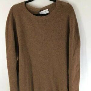 Officine Generale Mens Pullover Sweater Wool Crew Neck Brown Size XXL
